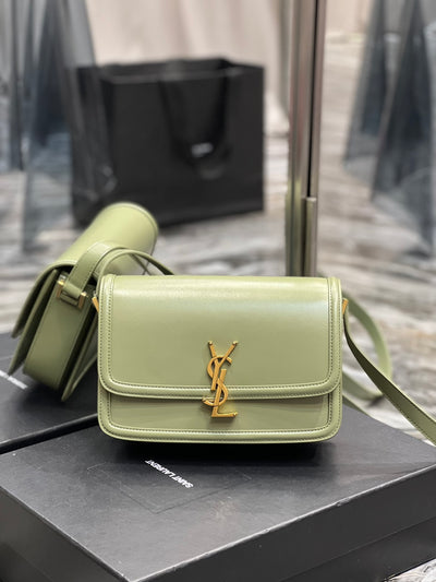 Bolso Mediano Solferino De Piel Pistacho