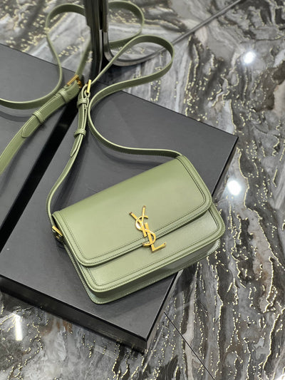 Bolso Mediano Solferino De Piel Pistacho