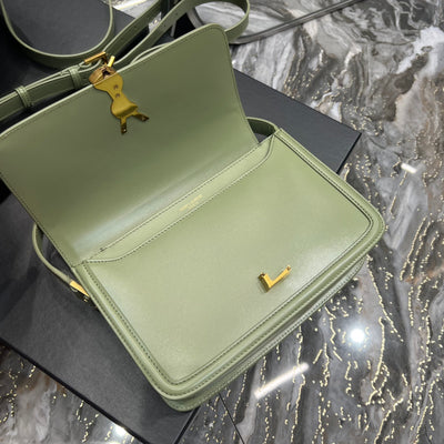 Bolso Mediano Solferino De Piel Pistacho