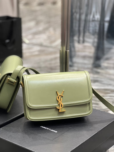 Bolso Mediano Solferino De Piel Pistacho