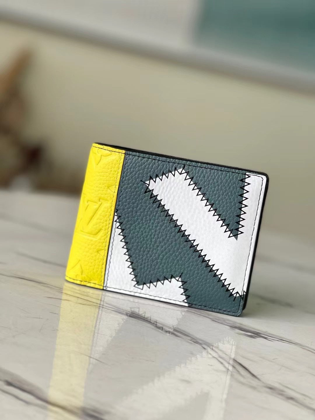 Cartera Slender Amarillo/Azul