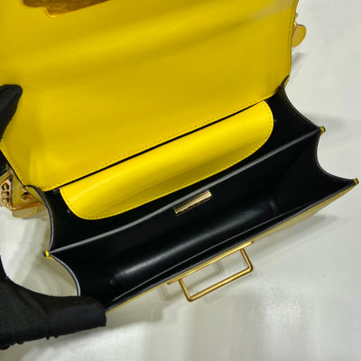 Bolso Prada Cahier de piel Amarillo