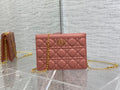 Bolso de mano Dior Caro Con cremallera y Cadena Teja