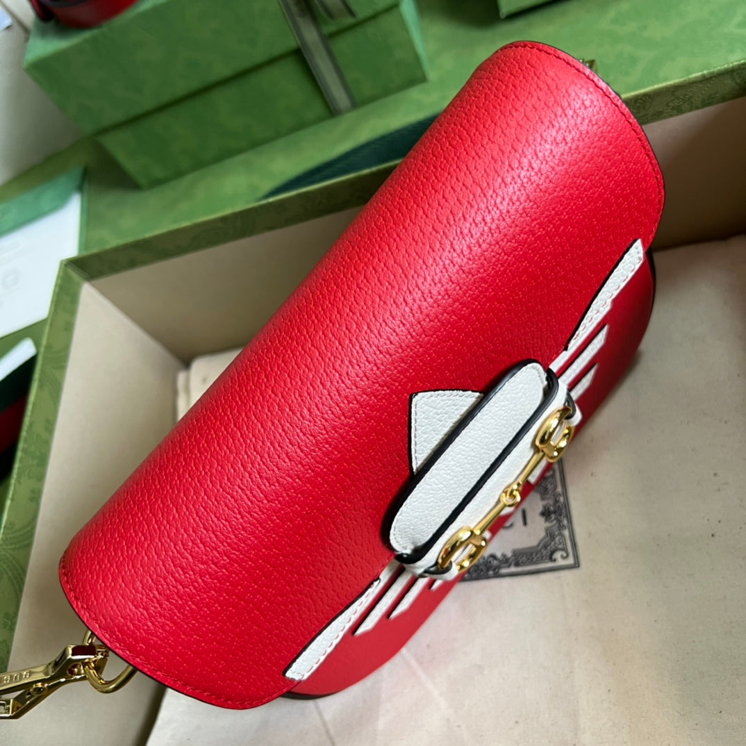 Minibolso Gucci Horsebit 1955 Rojo