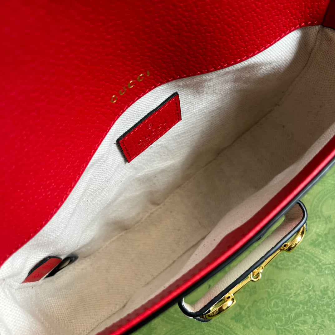 Minibolso Gucci Horsebit 1955 Rojo