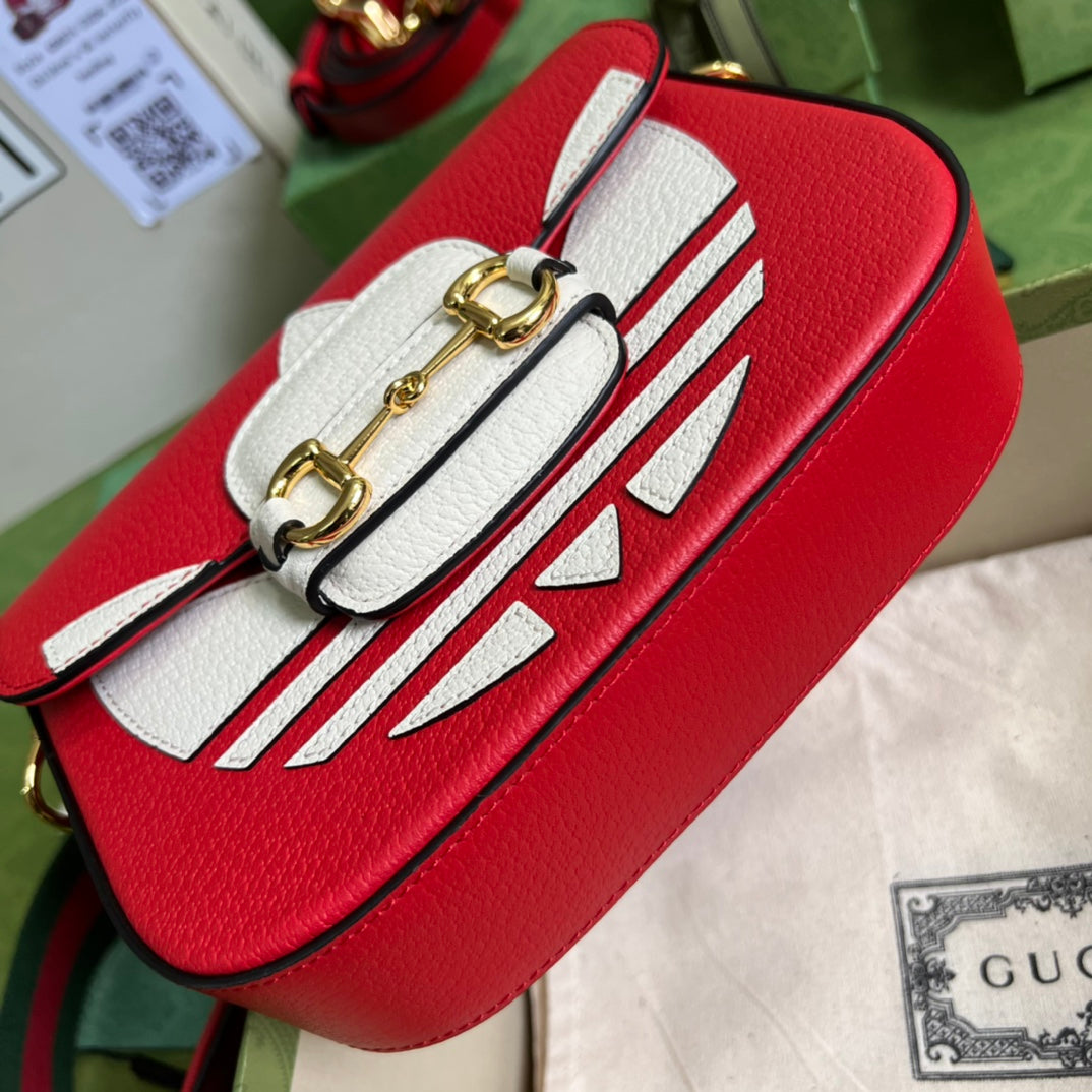 Minibolso Gucci Horsebit 1955 Rojo