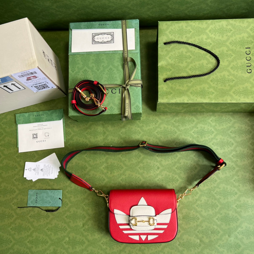 Minibolso Gucci Horsebit 1955 Rojo