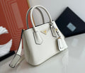 Minibolso Prada Double de piel Saffiano Blanco