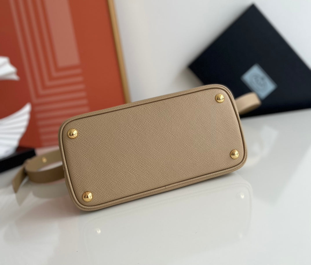 Bolso Double Saffiano Beige 25 cm