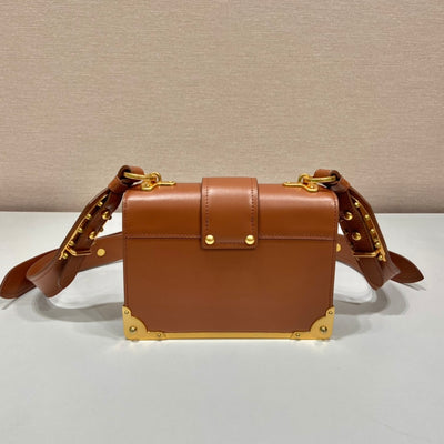 Bolso Prada Cahier de piel Marrón