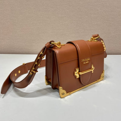 Bolso Prada Cahier de piel Marrón