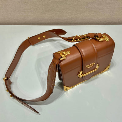 Bolso Prada Cahier de piel Marrón