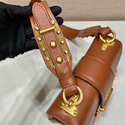 Bolso Prada Cahier de piel Marrón