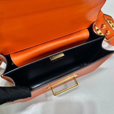Bolso Prada Cahier de piel Naranja
