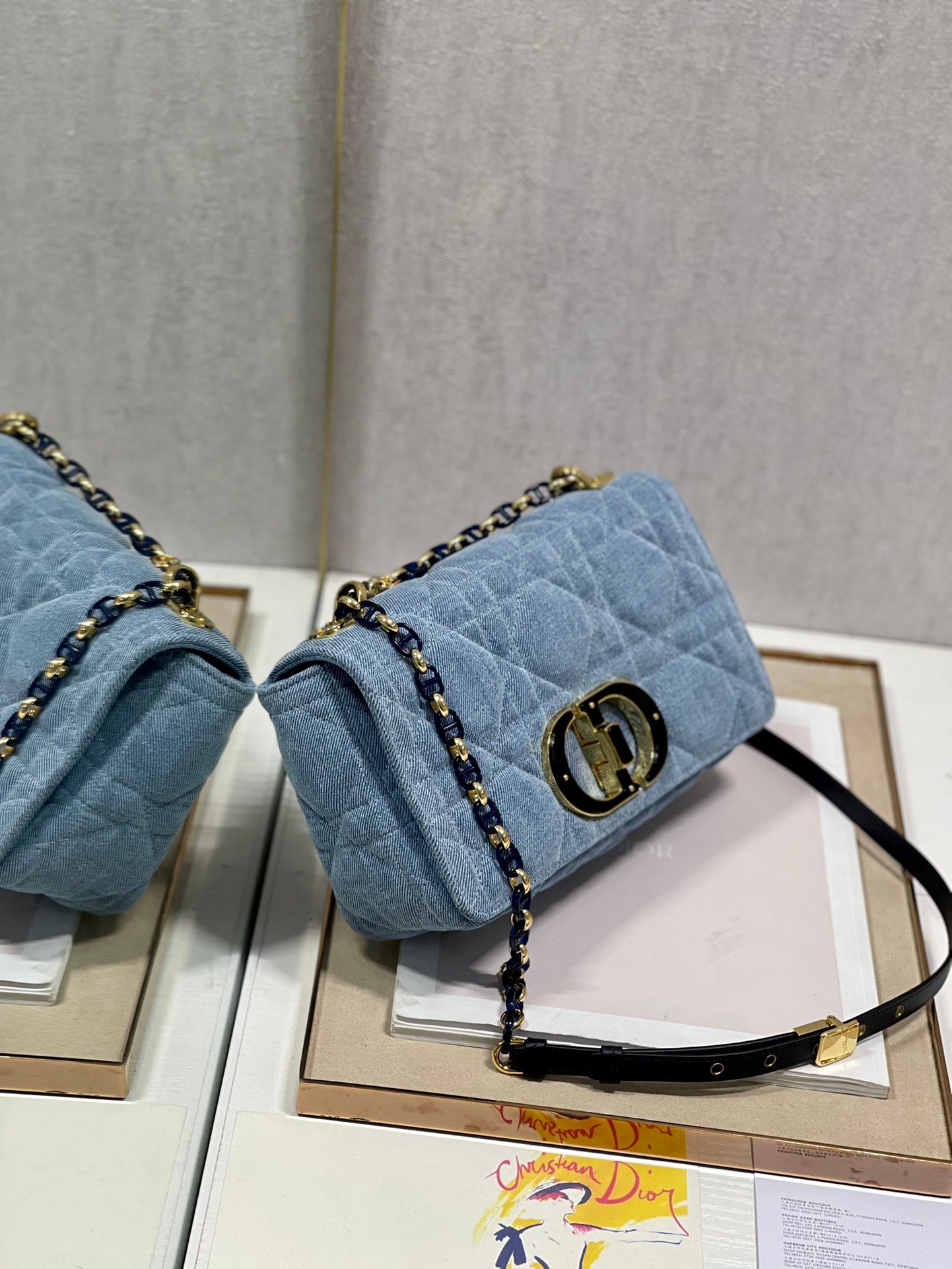 Bolso Pequeño Dior Caro Tejano