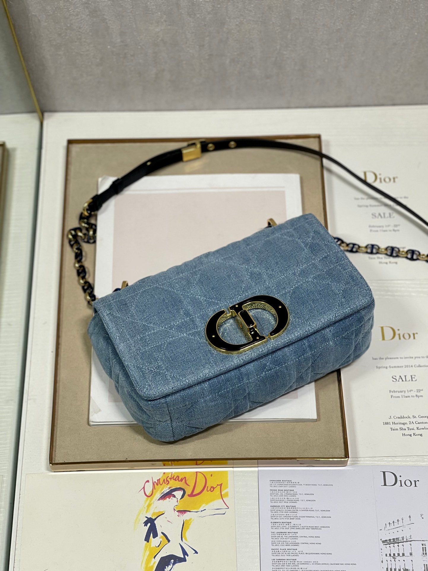Bolso Pequeño Dior Caro Tejano