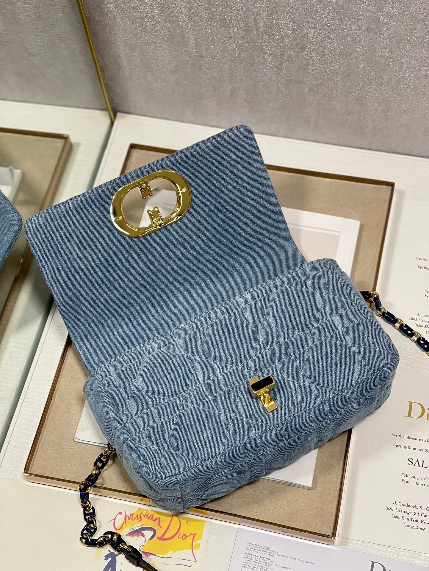 Bolso Pequeño Dior Caro Tejano