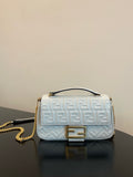 Bolso Baguette Chain Midi Blanco