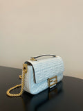 Bolso Baguette Chain Midi Blanco