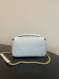 Bolso Baguette Chain Midi Blanco