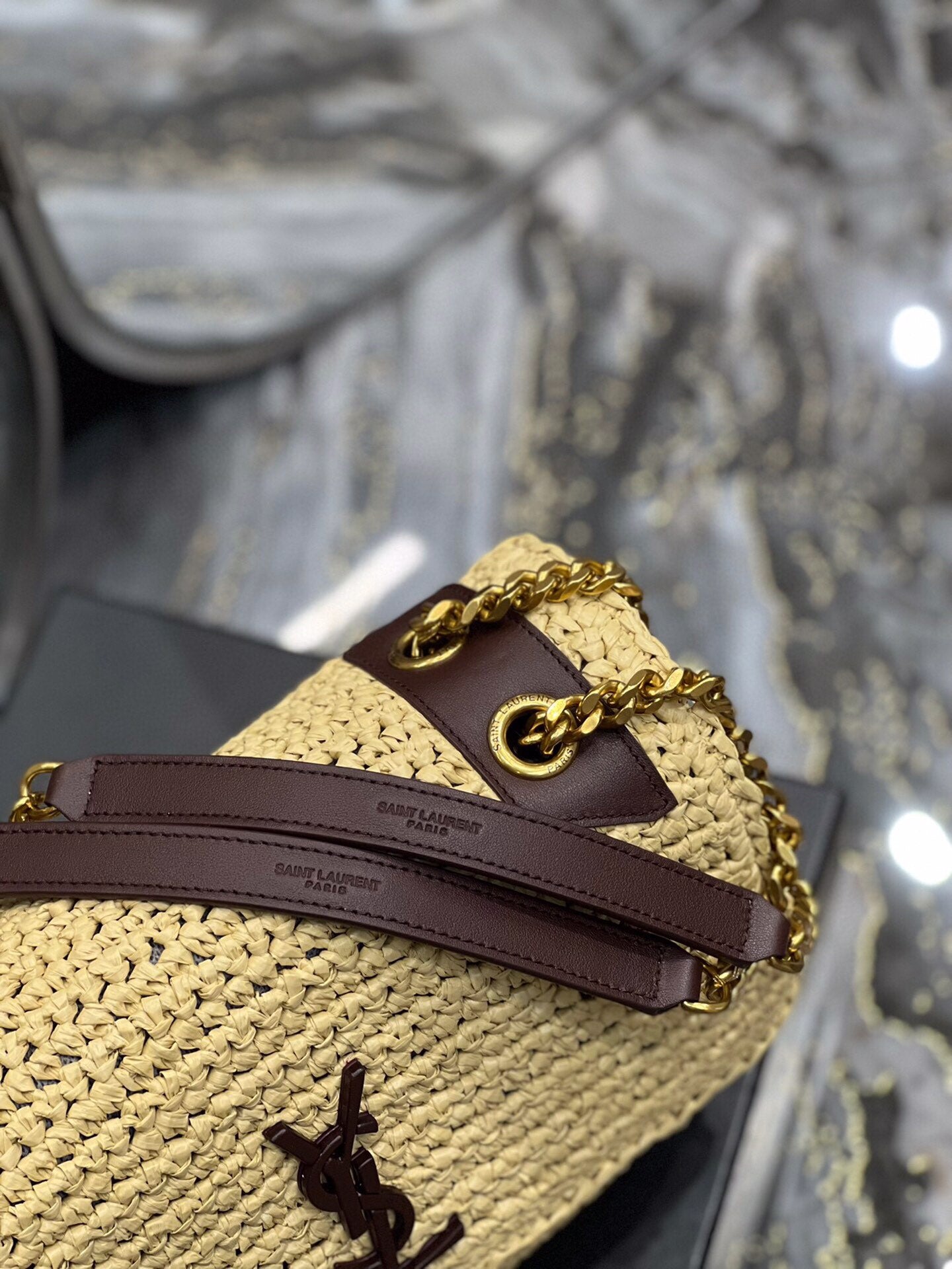 Bolso Mediano Niki Rafia Natural