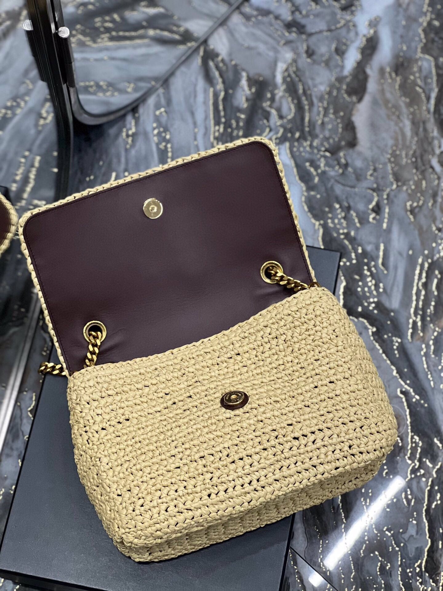 Bolso Mediano Niki Rafia Natural