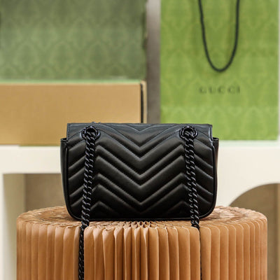 Mini Bolso GG Marmont Negro 22 cm