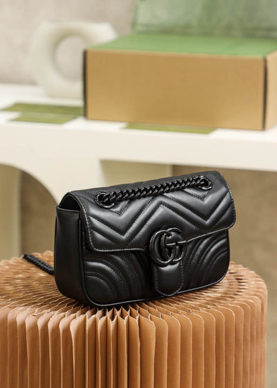 Mini Bolso GG Marmont Negro 22 cm