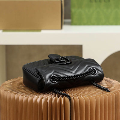 Mini Bolso GG Marmont Negro 22 cm