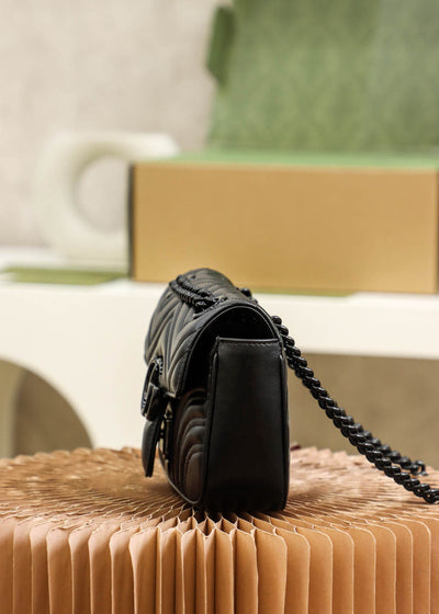 Mini Bolso GG Marmont Negro 22 cm