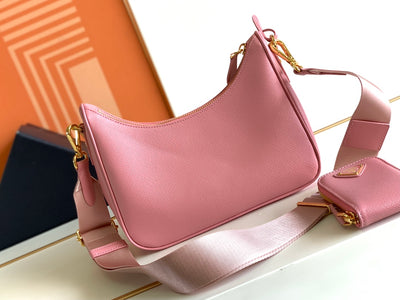 Bolso Saffiano Re-Edition 2005 Rosa 22 cm