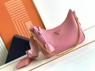 Bolso Saffiano Re-Edition 2005 Rosa 22 cm