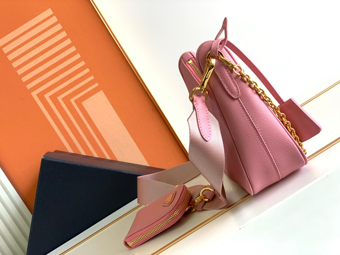Bolso Saffiano Re-Edition 2005 Rosa 22 cm