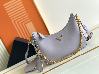 Bolso de piel Saffiano Prada Re-Edition 2005 Glicina