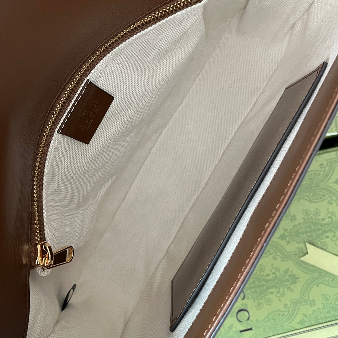 Bolso de hombro Gucci Horsebit 1955 Marrón