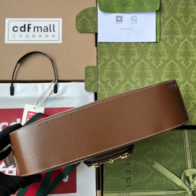 Bolso de hombro Gucci Horsebit 1955 Marrón