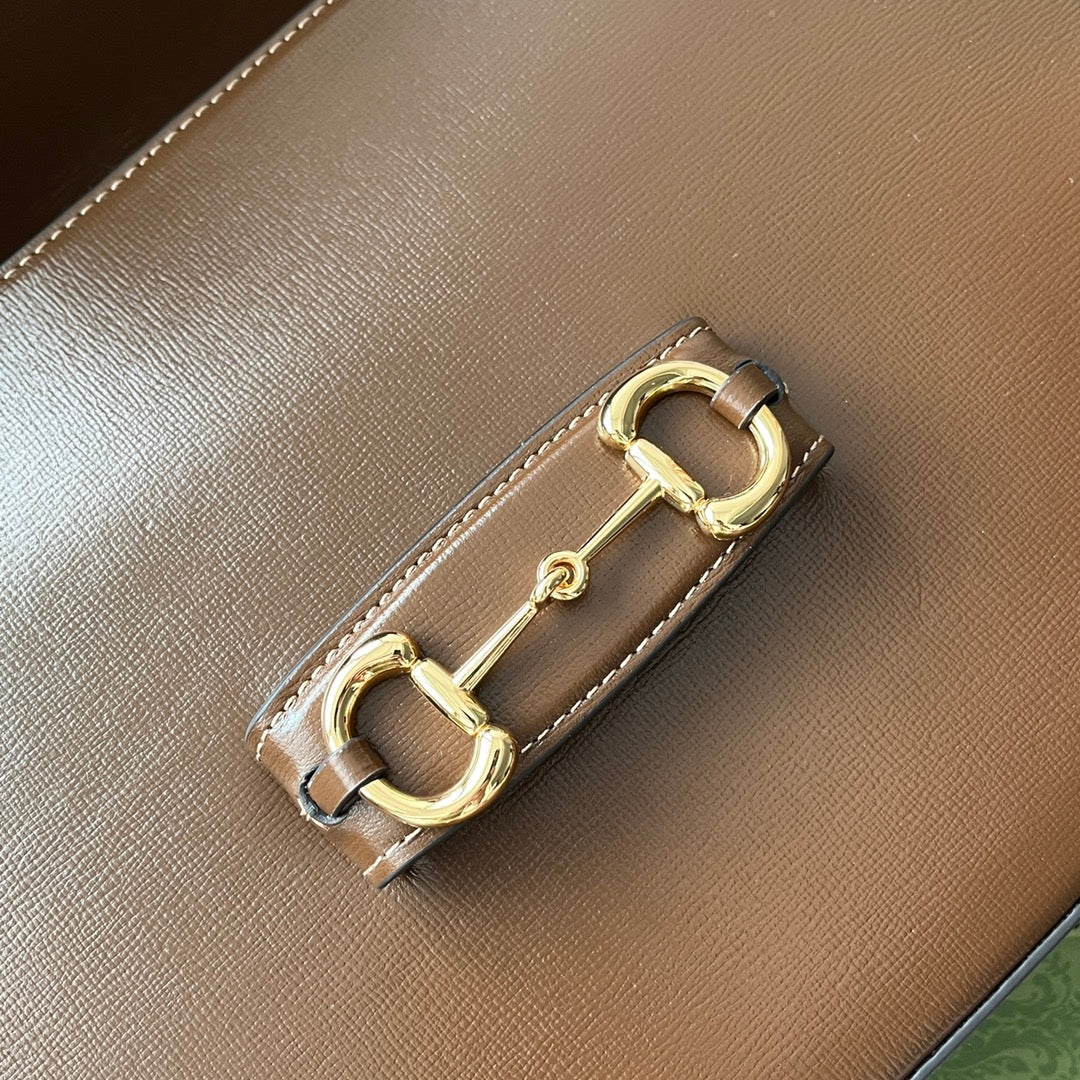 Bolso de hombro Gucci Horsebit 1955 Marrón
