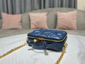 Bolso Box Dior Caro Azul Regio