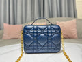 Bolso Box Dior Caro Azul Regio