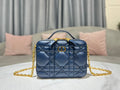 Bolso Box Dior Caro Azul Regio