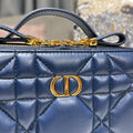 Bolso Box Dior Caro Azul Regio