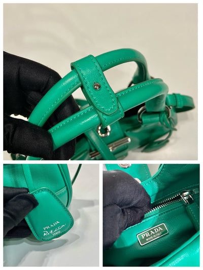 Bolso de napa acolchada Prada Moon Verde