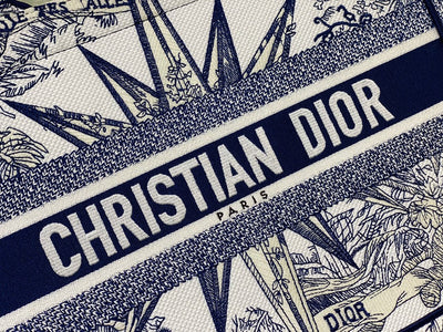 Bolso Dior Book Tote Mediano Rêve d'Infini Blanco/Azul