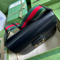 Bolso de hombro Gucci Horsebit 1955 Negro