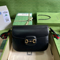 Bolso de hombro Gucci Horsebit 1955 Negro