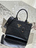 Bolso Prada Symbole pequeño con pespuntes Negro