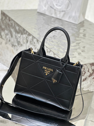 Bolso Prada Symbole pequeño con pespuntes Negro