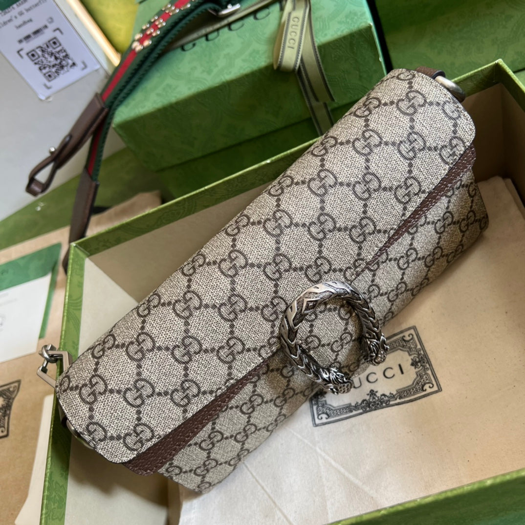 Bolso de hombro Dionysus pequeño Marrón 25 cm