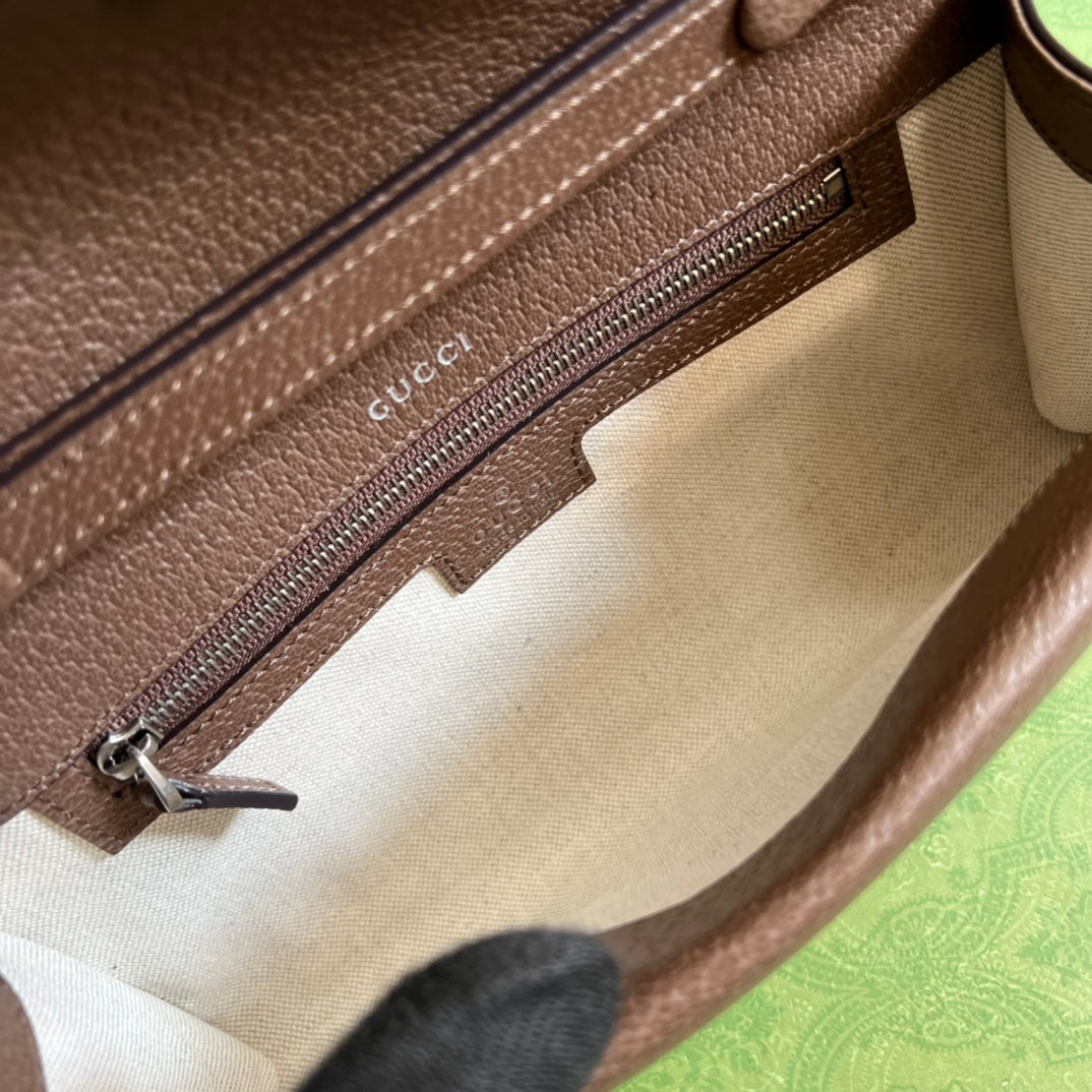 Bolso de hombro Dionysus pequeño Marrón 25 cm