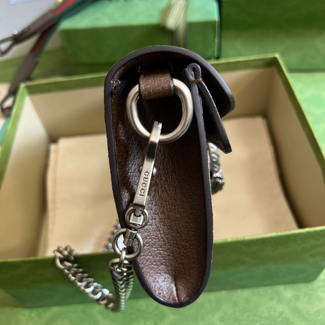 Bolso de hombro Dionysus pequeño Marrón 25 cm